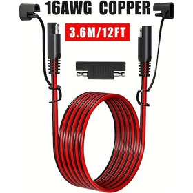 Resim Chuangyinshop Jyft 16awg Sae Uzatma Kablosu Polarite Adaptörlü 16awg-141.73inch-1pc 