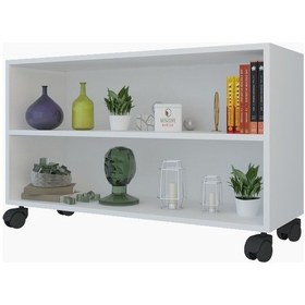 Resim Kenzlife kitaplık beril 048*090*020 byz tekerlekli mutfak dolabı 