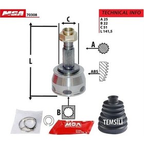 Resim Mga-70308 - Aks Kafası Dıs Sag-sol Abs Sız Peugeot : Bıpper 1 