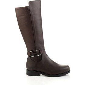 Resim Kahve Hakiki Deri Kadın Çizme K03586000403 Kahve 