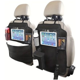 Resim Dashanshop Koltuğu Koruyucu 2 Parça Xl Saklama Organizer İpad Tutuculu Doku Kutusu Variant1 