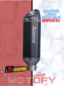 Resim Mat Siyah - Karbon Uçlu Model Akrep Egzoz 51mm Susturuculu A Kalite 36cm 