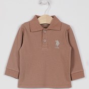 Resim U.S. Polo Assn. U.s. Polo Assn Lisanslı Classic Açık Kahve Erkek Bebek Uzun Kol Yakalı Sweatshirt 