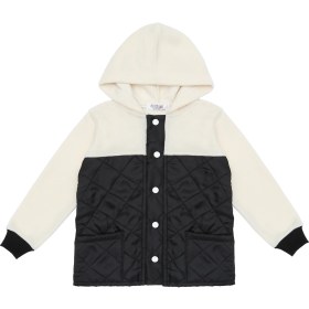 Resim Berselüx Kartal Kapitoneli,siyah-Beyaz Çocuk Polar Sweatshirt Tam Boy Çıtçıtlı Kız-Erkek Çocuk Unisex 1-8 Yaş 