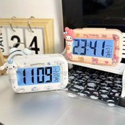 Resim Hello Kitty Büyük Ekranlı Pembe Çalar Saat - Yurtlar ve Yatak Odaları İçin Sevimli Gece Işıklı Masa Dekoru, Büyüleyici Hediye Fikri, Şirin Anime Tasarımı | Plastik Masa Saati, Hello Kitty Aksesuarları 