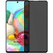 Resim Samsung Galaxy A71 Privacy 5d Gizlilik Filtreli Cam Ekran Koruyucu Siyah Microsonic