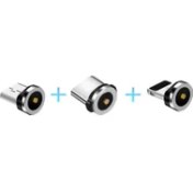Resim Pakuhit Manyetik Fiş Mikro USB / Tip C / 8 Pin /aydınlatma Adaptörü USB Fişi (Yalnızca Manyetik Fiş) Yuvarlak Kafa Için Manyetik Kablo (Yurt Dışından) 
