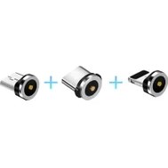 Resim Pakuhit Manyetik Fiş Mikro USB / Tip C / 8 Pin /aydınlatma Adaptörü USB Fişi (Yalnızca Manyetik Fiş) Yuvarlak Kafa Için Manyetik Kablo (Yurt Dışından) 