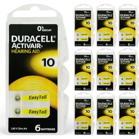 Resim Ata Elektronik 10 Paket Toplamda 60 Adet Duracell 10 Numara Işitme Cihazı Pili 10 Paket 60 Adet Kulaklık Pili 10 Numara Pil NO10 