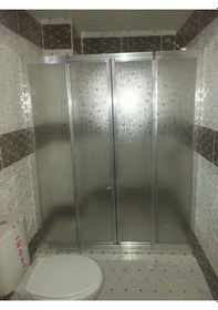 Resim Nokta Duşakabin Teknesiz Mika Duşakabin 200 Cm Düz Duvardan Duvara Şeffaf 