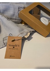 Resim Venedy's Misty Poodle Müslin Battaniye Açık Gri 