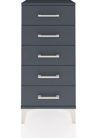 Resim Arges Komodin 5 Çekmeceli 44x30x96 Antrasit-antrasit Antrasit 