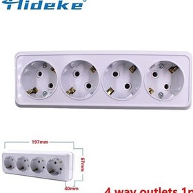 Resim Beyaz Duvar Yüzeyi 1 2 3 4 Priz Fişler Ab Dış Elektrik Prizleri Topraklama Güç Type 4 