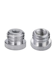 Resim Xindoker Alüminyum Dişli Adaptörü: 1/4" Ve 3/8" Dişi - 5/8" Erkek, Mikrofon Stantları Ve Tripodlar İçin Dayanıklı Dönüştürücü 