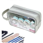 Resim Ganzhoushop Kalem Kutusu Şeffaf Büyük Saklama Kalem Kalem Kesesi Kalem Çantası Kalem İşaretleyici Kırtasiye Çantası,yeşil 