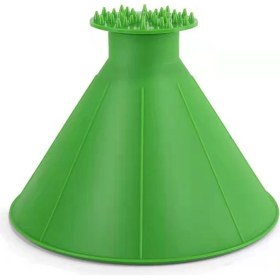 Resim Cdwishbest Yeşil Stil Evrensel Araba Sihirli Pencere Camı Buz Kazıyıcı Yağ Hunisi Kar Sökücü Kürek Pencere Sıyırıcılar Koni Buz Çözücü Yeni (Yurt Dışından) 