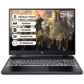 Resim Nitro 16 AN16-41 NH.QLJEY.003 Ryzen 7 7840HS 16" 16 GB RAM 512 GB SSD 8 GB RTX 4070 WQXGA FreeDOS Gaming Laptop 