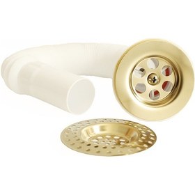 Resim Fkn Altın Lavabo Süzgeci Ve Seyyar Süzgeç Çöp Tıkacı Standart 
