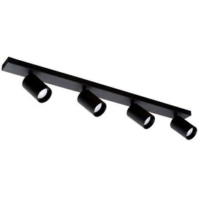 Resim Riolight Modern Siyah Mutfak,salon,giyinme Odası,cafeler İçin Gün İşiğı Metal 4lü Spot Ampul Dahil Siyah 