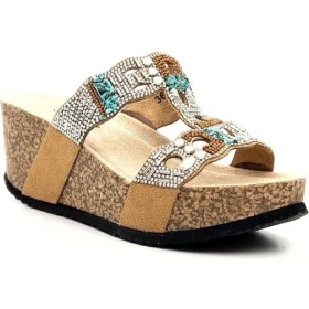 Resim Guja 25Y101 Kadın Taşlı Comfort Dolgu Topuk Terlik 