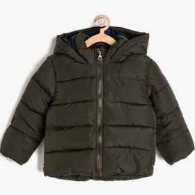 Resim Erkek Bebek Kapüşonlu Şişme Mont 