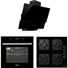 Resim Exep Smart Siyah 3 Lü Ankastre Set (ED402-EO320-EF200) 