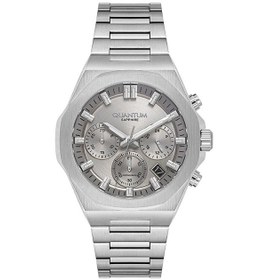 Resim Quantum Pwg1121s.371 Safir Camlı Çelik Kordon Çelik Kasa 10 Atm Suya Dayanıklı Metalik Renk Erkek Kol Saati Metalik 