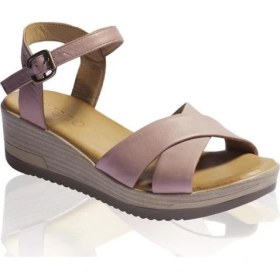 Resim Bueno Shoes Lastikli Deri Kadın Dolgutopuk Sandalet 9L3303 