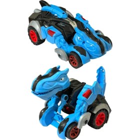 Resim Shem Trex Dinazor Figür Araba Sürtmeli Teker Transformers Robot Dinozor 15CM 