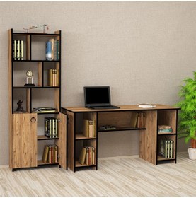 Resim Kalenderdekor1 Kalender Dekor Avel-Twins Mayra 145 Cm Çalışma Masası Takımı 04 Meşe 