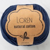 Resim Loren Natural Cotton Lacivert El Örgü İpi - R005 - 33900 
