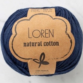Resim Loren Natural Cotton Lacivert El Örgü İpi - R005 - 33900 