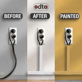 Resim 4 Metre (12X12MM) Kendinden Yapışkanlı Kablo Kanalı | 4m (10 Adet x 40CM) Kablo Gizleyici 