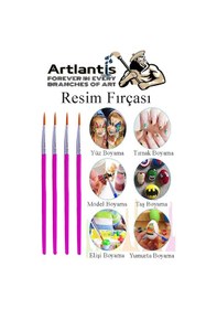 Resim Resim Fırçası 6 Numara 5 Adet Yuvarlak Uçlu Sentetik Resim Fırça Ekonomik Suluboya Akrilik Boya Guaj Boya Yağlı Boya 