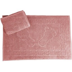 Resim 2 Li %100 Pamuklu Banyo Ayak Havlusu Gramajlı Konforlu Mürdüm 