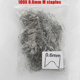 Resim Mingjin Shop 1 0,6 mm M Stili 100 Adet Kaynak Tabancası Çivi Karbon Çelik Tel Sıcak Zımba Zımba Sıcak Kaynak Makinesi Kaynak Tampon Araba Tamir Plastik Tamir (Yurt Dışından) 