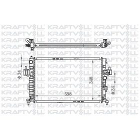 Resim Kraftvoll 08040019 Motor Radyatoru 600x368x22 Corsa C / Combo 1,3cdtı Manuel Brazıng 