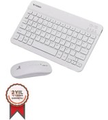 Resim Beyaz Bluetooth Kablosuz Klavye TORİMA TMK-04 