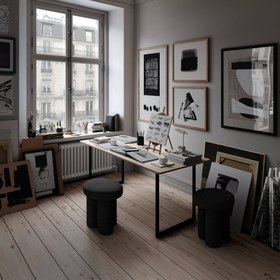 Resim 101 Copenhagen Big Foot Tabure - Deep Taupe 