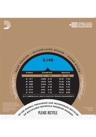 Resim D'addario Ej46 Klasik Tel Set Hard Tension Silver 