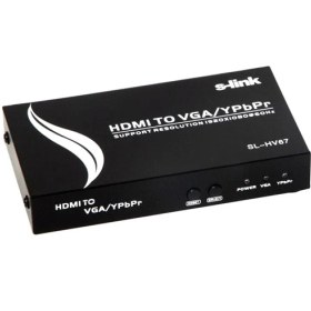 Resim S-Link Sl-Hv67 Hdmı To Vga+Ypbpr Çevirici 