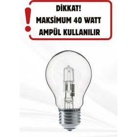 Resim Zincir Modern Tasarım Hol Mutfak Antre Çocuk Odası Altın - Gold Renk Bal Camlı Tekli Avize 