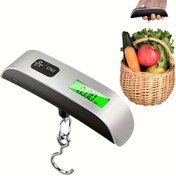 Resim 1 adet Dijital El Tipi Asma Tartı, 110lb/50kg Kapasite, Taşınabilir Elektronik Tartı, Arka Aydınlatmalı LCD Ekran, Plastik, Pil ile Çalışır (Şarj Edilemez), Bagaj, Otomotiv Detay Araçları, Seyahat Gereksinimleri için 