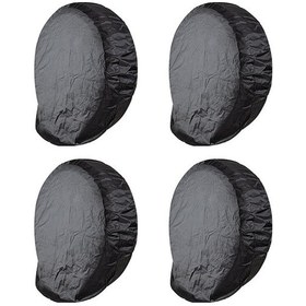 Resim Kamp Karavan Lastik Korumalı Kılıfı - Yağmurlu Güneşli Hava İçin, Toz Koruyucu, Evrensel Uyumlu, L Boy 80cm/29-32in , 4 Adet Paket 