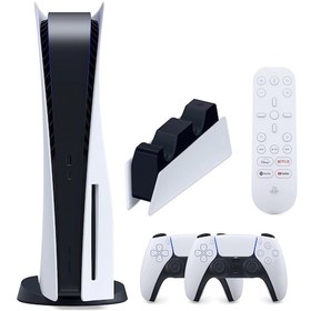 Resim Sony Playstation 5 Slim Dijital - 2. Dualsense Ps5 Kol - Şarj İstasyonu - Medya Kumandası Oyun Konsolu (İthalatçı Garantili) Sony