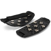 Resim Jeemson 7 Dişli Buz Kramponu - Kaymaz Silikon Tabanlı Çelik Çivili Ayakkabı Aksesuarı Siyah 