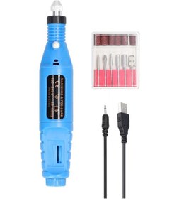 Resim Ximistore9 Usb Şarjlı Mini El Taşlama Makinesi, 6 Taşlama Başlıklı, Hız Ayarlı Manikür Aleti 
