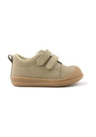 Resim Rakerplus Hakiki Deri Vizon Cırtlı Anatomik Bebek Spor Ayakkabı Sneaker Vizon 