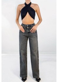 Resim Lacarino 7850 Straıght Kadın Jean Pantolon Onyx Black 