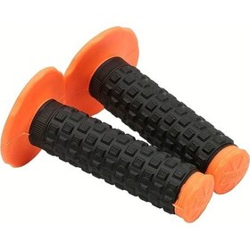 Resim Hightower 2 Adet Turuncu Motosiklet Grip: Ergonomik Titreşim Önleyici Dayanıklı Atv Grip 